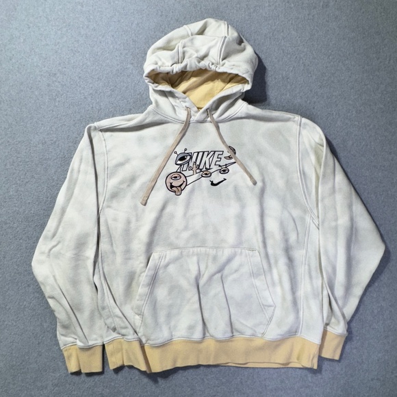 Nike Hoodie Mens Large Aliens Sportswear Club Pullover Hooded Embroidered - Picture 1 of 9